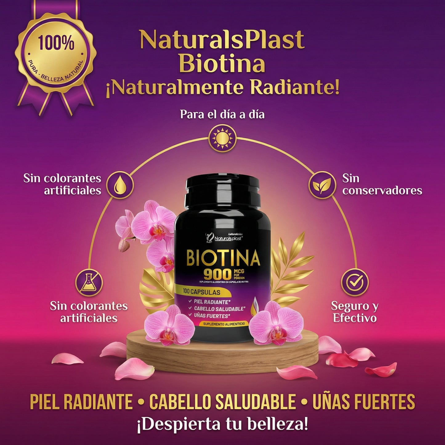 BIOTINA  100CAP / CUIDADO DE LA PIEL
